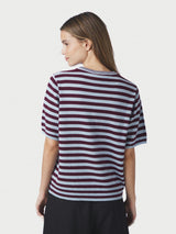 Neo Noir Missy Stripe Knit Tee - Wine