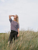 Neo Noir Missy Stripe Knit Tee - Wine