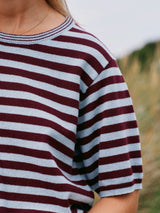 Neo Noir Missy Stripe Knit Tee - Wine