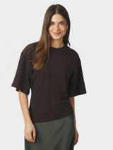 Neo Noir Alira Boxy Tee - Dark Brown