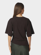 Neo Noir Alira Boxy Tee - Dark Brown