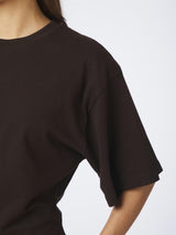 Neo Noir Alira Boxy Tee - Dark Brown
