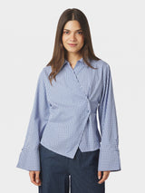 Neo Noir Fenli Check Shirt - Blue