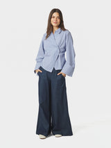 Neo Noir Fenli Check Shirt - Blue