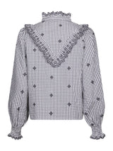Neo Noir Degas Check Blouse - Grey