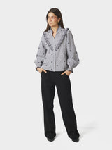 Neo Noir Degas Check Blouse - Grey