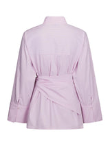 Neo Noir Dita Scarf Stripe Shirt - Light Pink