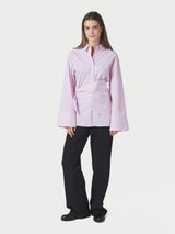 Neo Noir Dita Scarf Stripe Shirt - Light Pink