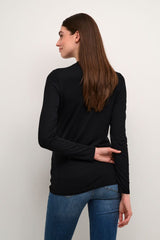 Culture Grace Simili Heart Blouse - Black