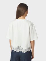 Neo Noir Iria Lace Tee - White