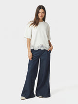 Neo Noir Iria Lace Tee - White