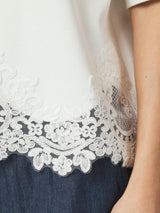 Neo Noir Iria Lace Tee - White