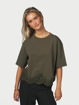 Neo Noir Iria Lace Tee - Army