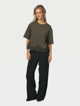 Neo Noir Iria Lace Tee - Army