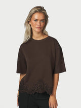 Neo Noir Iria Lace Tee - Brown