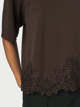 Neo Noir Iria Lace Tee - Brown