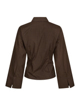Neo Noir Fenli Small Check Shirt - Aubergine