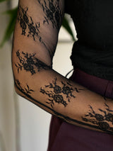 Neo Noir Evania Mesh Blouse - Black