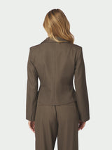 Neo Noir Valia Structure Blazer - Dusty Brown
