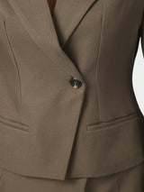 Neo Noir Valia Structure Blazer - Dusty Brown