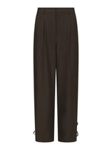 Neo Noir Isotta Structure Tie Pants - Dark Brown