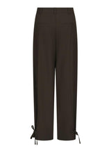 Neo Noir Isotta Structure Tie Pants - Dark Brown