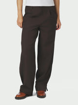 Neo Noir Isotta Structure Tie Pants - Dark Brown