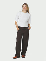 Neo Noir Isotta Structure Tie Pants - Dark Brown
