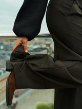 Neo Noir Isotta Structure Tie Pants - Dark Brown