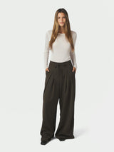 Neo Noir Eddina Woven Pants - Dark Brown