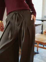 Neo Noir Eddina Woven Pants - Dark Brown
