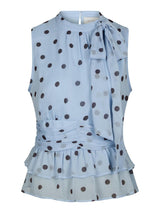 Neo Noir Ansol Big Dot Top - Light Blue
