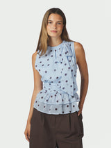 Neo Noir Ansol Big Dot Top - Light Blue