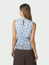 Neo Noir Ansol Big Dot Top - Light Blue