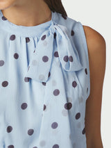 Neo Noir Ansol Big Dot Top - Light Blue