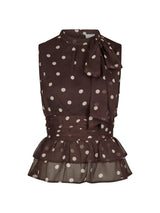 Neo Noir Ansol Big Dot Top - Brown