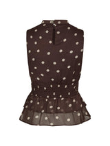 Neo Noir Ansol Big Dot Top - Brown
