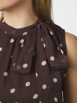 Neo Noir Ansol Big Dot Top - Brown
