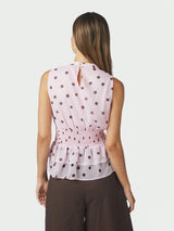 Neo Noir Ansol Big Dot Top - Light Pink