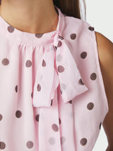 Neo Noir Ansol Big Dot Top - Light Pink