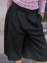 Neo Noir Rima Solid Shorts - Black