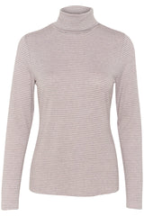 Culture Alexandra Jersey Rollneck - Steel Gray/Pale