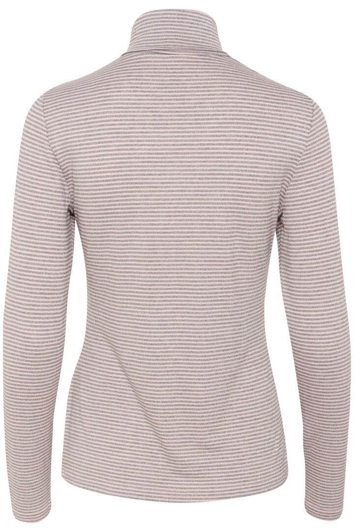 Culture Alexandra Jersey Rollneck - Steel Gray/Pale