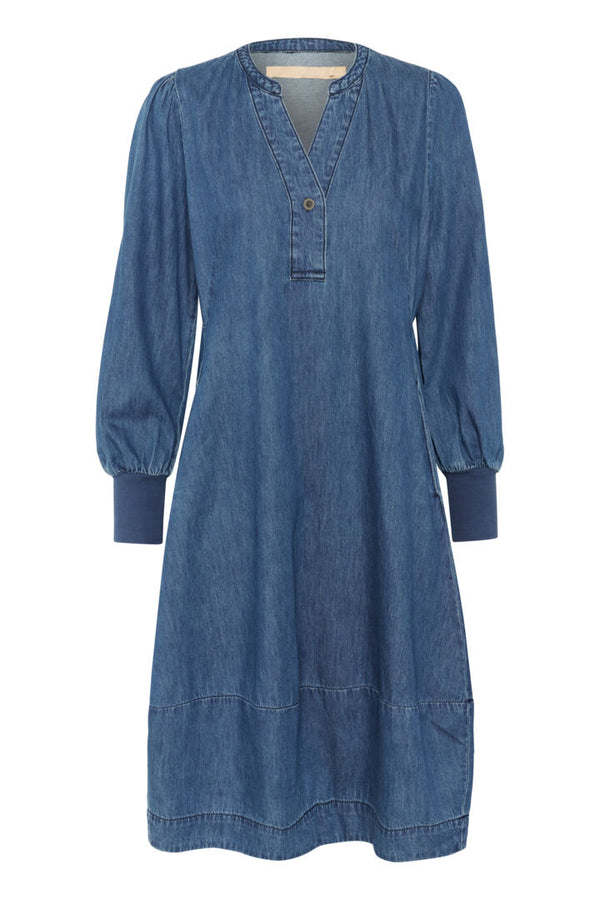 Culture Allura Arpa Rib Dress - Dark Blue Wash