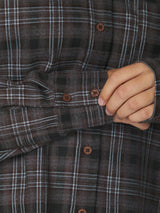 Neo Noir Dalma Flannel Check Skirt - Warm Grey