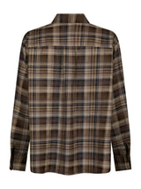 Neo Noir Dalma Flannel Check Skirt - Dark Taupe