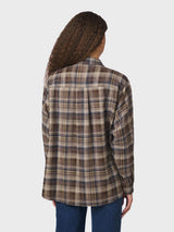 Neo Noir Dalma Flannel Check Skirt - Dark Taupe