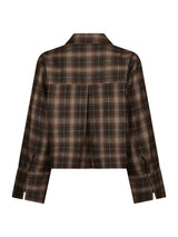 Neo Noir Jaylin Flannel Check Shirt - Dark Taupe