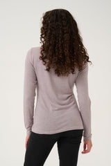 Culture Alexandra Jersey Rollneck - Steel Gray/Pale