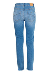 Pulz Carmen EMB. HW Jeans Sinny Leg - Light Blue Denim